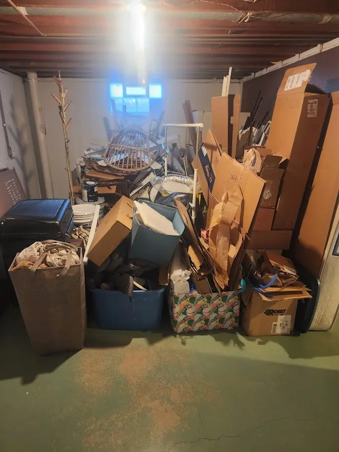 Roll-off dumpster container at job site for Yard Waste Dumpster Rental in West Frankfort